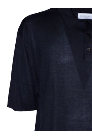 Polo in misto seta blu DIANA STUDIO | DS26M140015020